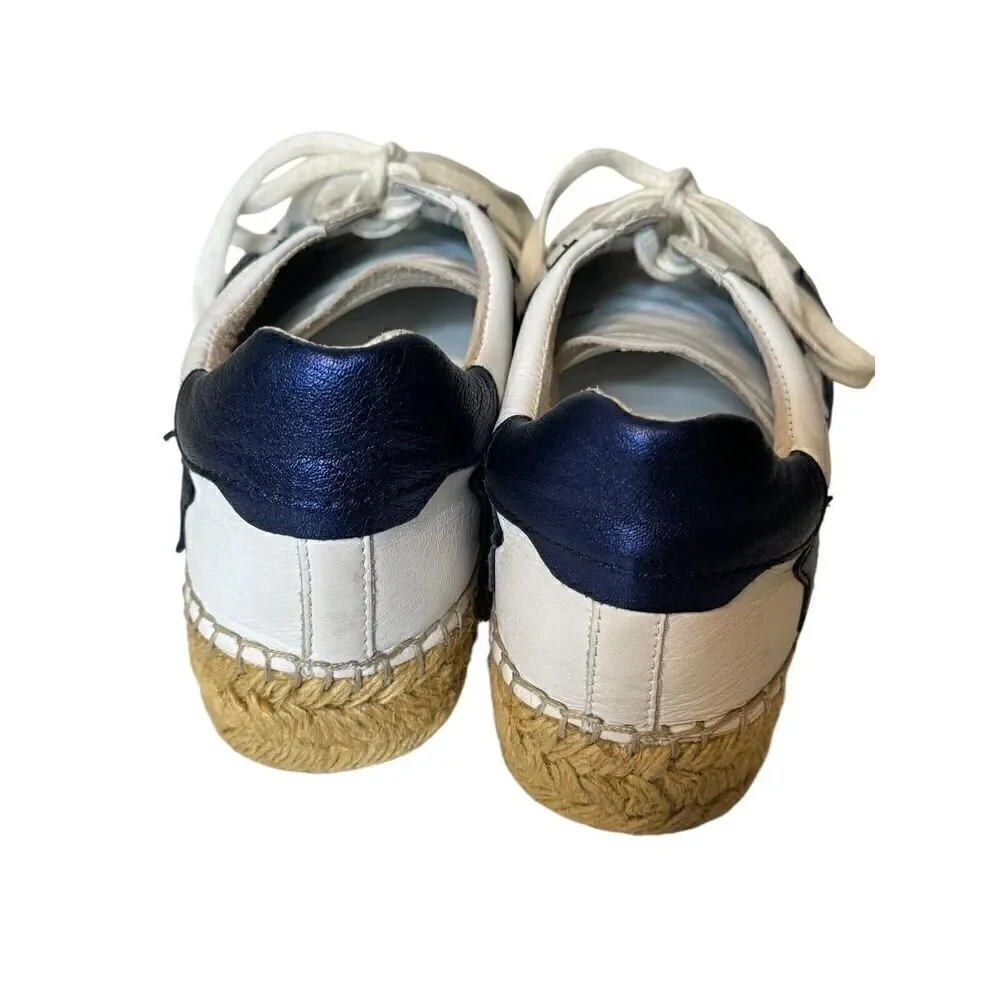 Marc Fisher LTD Marcia Star White And Blue Star Espadrille Sneakers Size 6.5